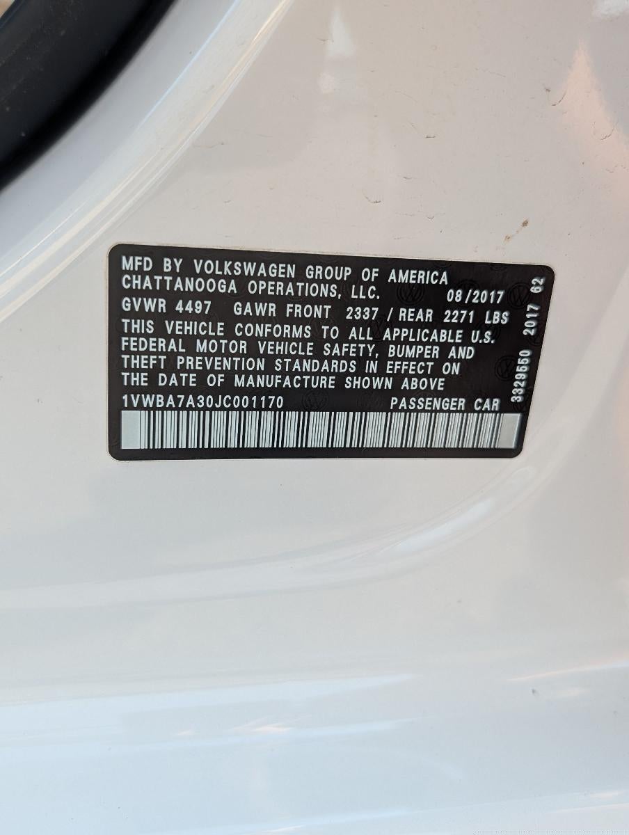 2018 Volkswagen Passat 2.0T SE Auto