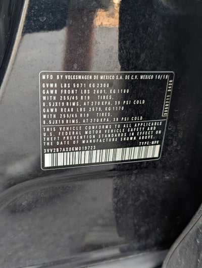 2019 Volkswagen Tiguan 2.0T SEL R-Line 4MOTION