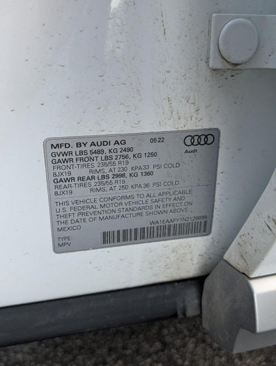 2022 Audi Q5 S line Premium Plus 45 TFSI quattro