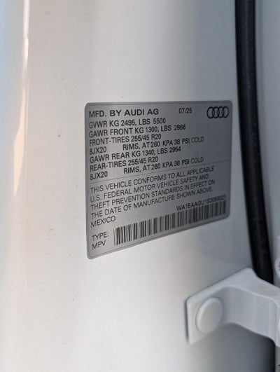 2025 Audi Q5 Sportback Premium Plus 2.0 TFSI quattro
