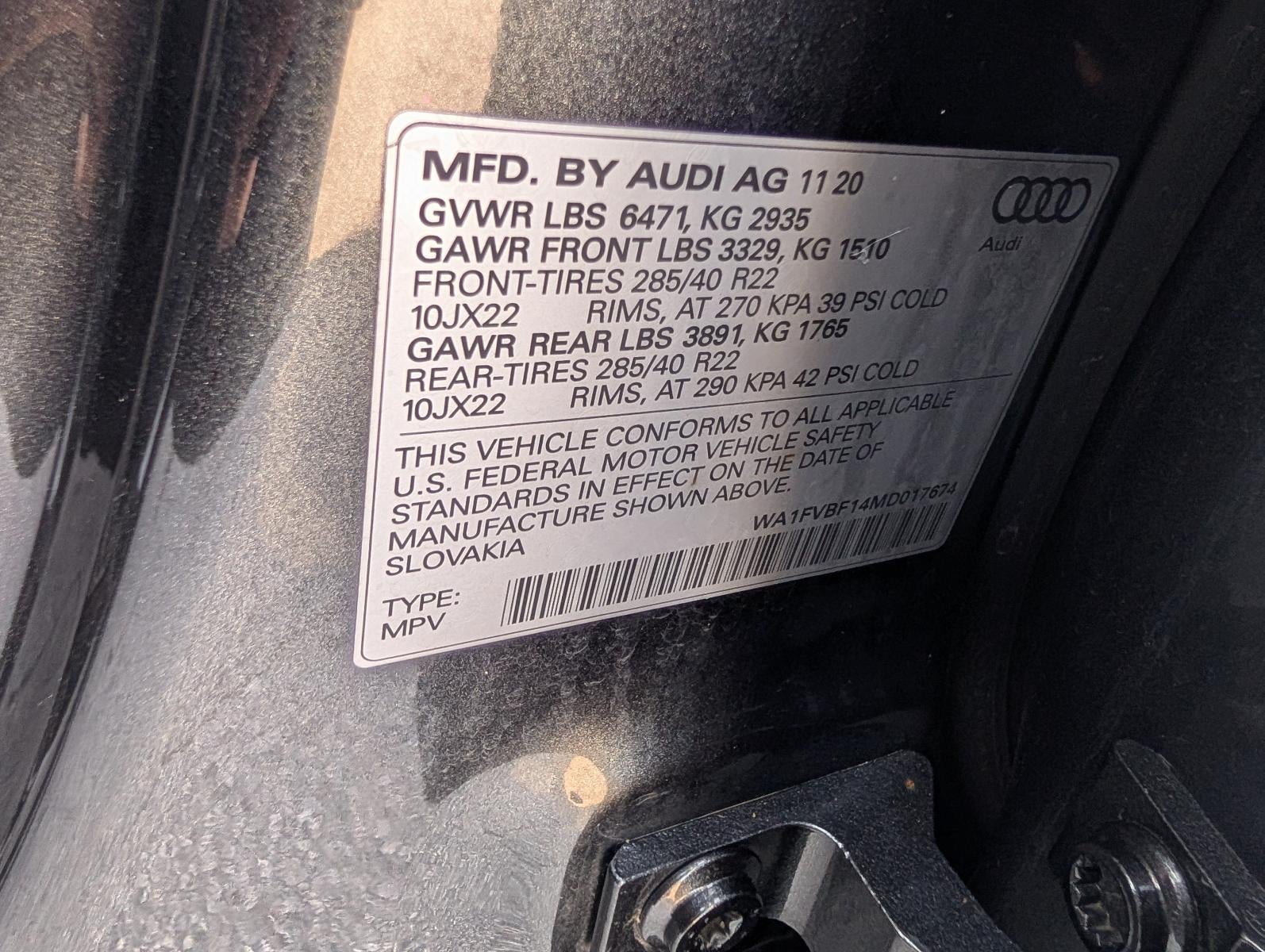 2021 Audi Q8 Prestige 55 TFSI quattro