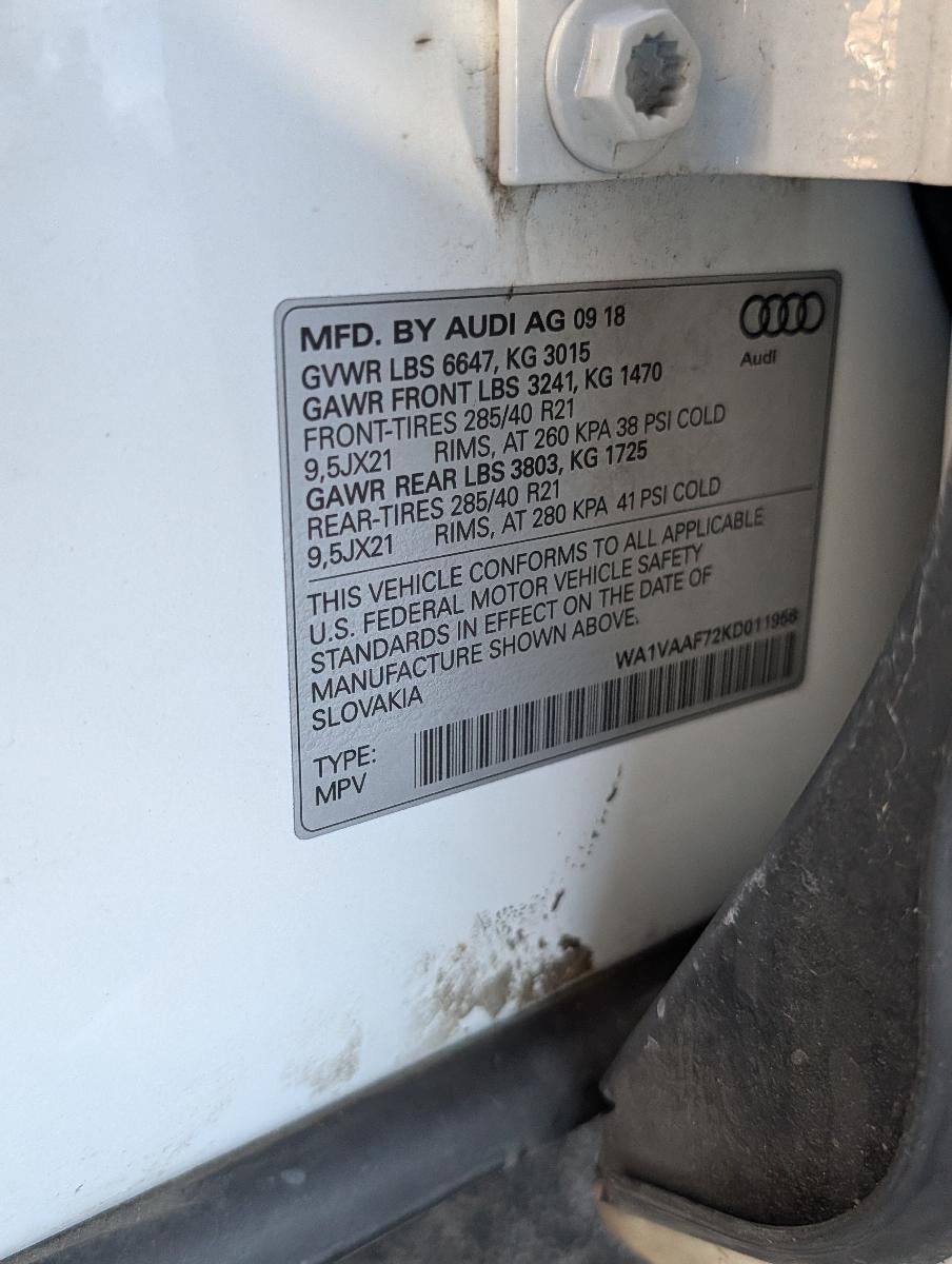 2019 Audi Q7 Prestige 55 TFSI quattro